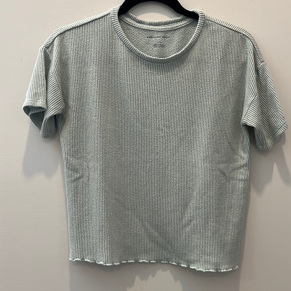 American Eagle Waffle Knit T, Size S, Sea-foam Green, EUC - Picture 1 of 4
